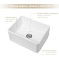 thumbnail image 5 of Logmey 24inch White Ceramic Kitchen Sink Apron Front Single Bowl with Grid and Strainer, 5 of 8