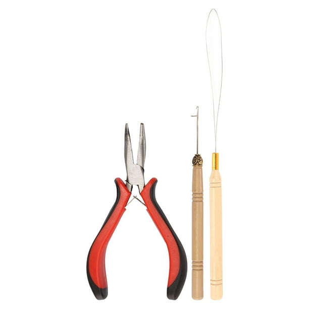 Kit de herramientas de extensión de cabello, kit de herramientas de extensión de cabello Kits de herramientas de cuentas de cabello Extensiones de cabello Anillos Kit de cuentas Máxima comodidad