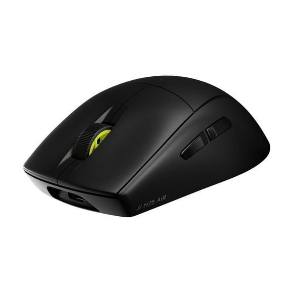 CORSAIR M75 AIR - Mouse - ultra-lightweight - right and left-handed - optical - 5 buttons - wireless - 2.4 GHz, Bluetooth - USB wireless receiver - black
