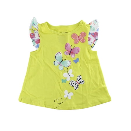 

First Impressions Baby Girls Butterfly Flutter-Sleeve Yellow T-Shirt 18 Months