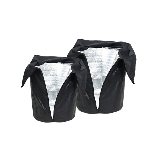 Monstrate 2 uds OxfordCloth protección de plantas de invierno para exteriores cubiertas de plantas de tela gruesa para una excelente Jardín y Patio Negro 45*50cm