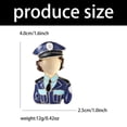 thumbnail image 5 of LICEWO Lightweight Alloy Cartoon Cop Badge Fun Design Brooch Pin Gift For Most Ages, 5 of 8