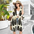 thumbnail image 5 of Cuteblack Cat Women's Swimwear Cover Up Summer Cardigan Beach Pool Cover Up Loose for Swimsuits Casual Wear, 5 of 7