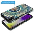 thumbnail image 3 of iPhone XR Case, Rosebono Slim Hybrid Dual Layer Graphic Fashion Colorful Cover Armor Case for Apple iPhone XR (Green Mandala), 3 of 5