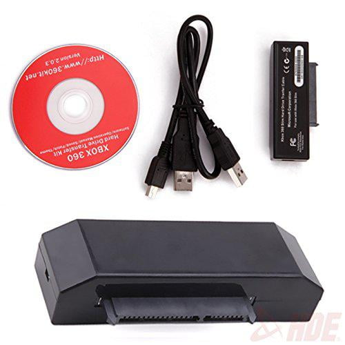 Parts & Accessories USB Hard Drive Data Transfer Cable HDD Cord Kit for X Box 360 Slim to PC Black