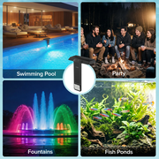 SANSI Solar Underwater Pool Light 20-Color 3-Mode LED Remote Controlled Above-Ground 1-Pack