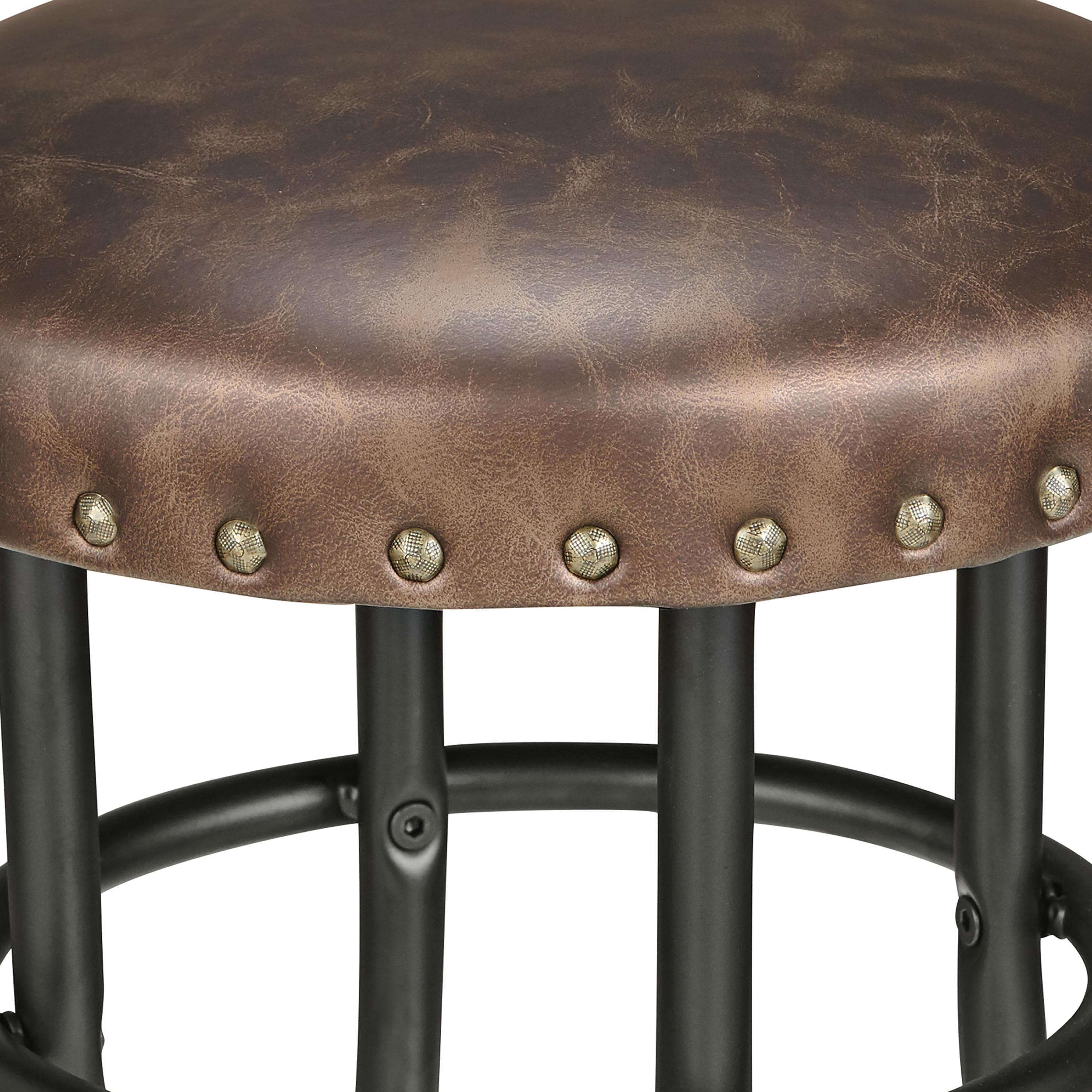 Furniture of America Bolan Padded Counter Height Bar Stool, Bronze