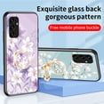 thumbnail image 4 of Allytech Galaxy A14 5G Case with Stand, Soft TPU Back Cover for Ring Holder Stand Glitter Bling Design Shockproof Anti-scratch Drop Protective Case Shell for Samsung Galaxy A14 5G - White Flower, 4 of 8