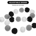 thumbnail image 3 of Uxcell Pom Pom Garland Decorative Hanging Banner for Halloween Thanksgiving Christmas Black/White/Gray, 3 of 7