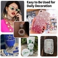 thumbnail image 6 of 1500 Pieces of Crystals Nail Rhinestones Round Beads Flatback Glass Charms Gems Stones, 6 Sizes for Nails Decoration Makeup Clothes Shoes - Rose red, 6 of 7