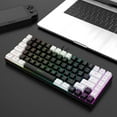 FCWired Gaming Keyboard, 84 Keys RGB Backlit Computer Keyboard, Type C