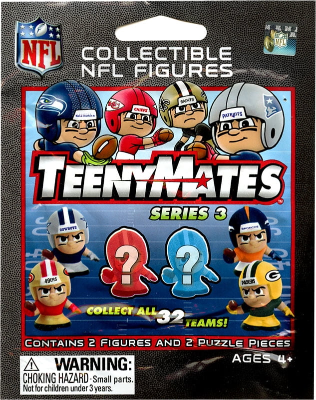 1 Pack Teenymates Mystery 32 Pack Bag Party Animal Soccer Minifigure Card 