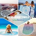 thumbnail image 3 of Flowery Helm Mandala Coastal Round Beach Towel, 3 of 3