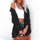 thumbnail image 5 of Abrigo de manga larga con bolsillo para mujer, chaqueta con cuello vuelto liso para mujer Fridja hkj878, 5 of 9