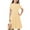 Beige, variant on Spazoro Kids Girls A Line Dresses, New Style Solid Color Short Sleeve Stretchy Wrinkle Princess Dress for Child Girls Beige Size 11 T