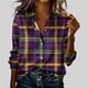 thumbnail image 1 of TaTaai Womens Lightweight Carnival Shirt Long Sleeve Round Neck Polyester Blouse Casual Festival Top Hand Wash Cold Gift, 1 of 5
