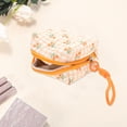 thumbnail image 3 of Unique Bargains 1 Pc Tulip Square Makeup Bag for Business Travel Orange Polyester, 3 of 5