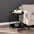 thumbnail image 2 of Southern Enterprises 24" Black Farmhouse Style 2-Tier Round End Table, 2 of 4