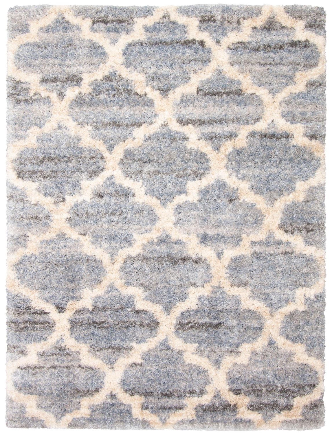 ECARPET Trellis Frise Moelleuse pour Chambre à Coucher, Collection Annica Ultra Douce et Pelucheuse