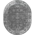 thumbnail image 1 of Unique Loom 3151884 8 x 10 ft. Casino Sofia Oval Rug, Dark Gray, 1 of 1