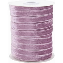 50 Yards 3/8 Inch Purple Velvet Ribbon Thin Vintage Soild Soft Single Face Velvet Fabric Ribbons Bulk Roll with Spool for Sewing Making Crafts Gift Wrapping Wreaths Bouquet Party Decor DIY
