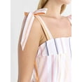 thumbnail image 4 of Free Assembly Women's and Women's Plus Sleeveless Cotton Midi Dress with Tie Shoulders, XS-4X, 4 of 5
