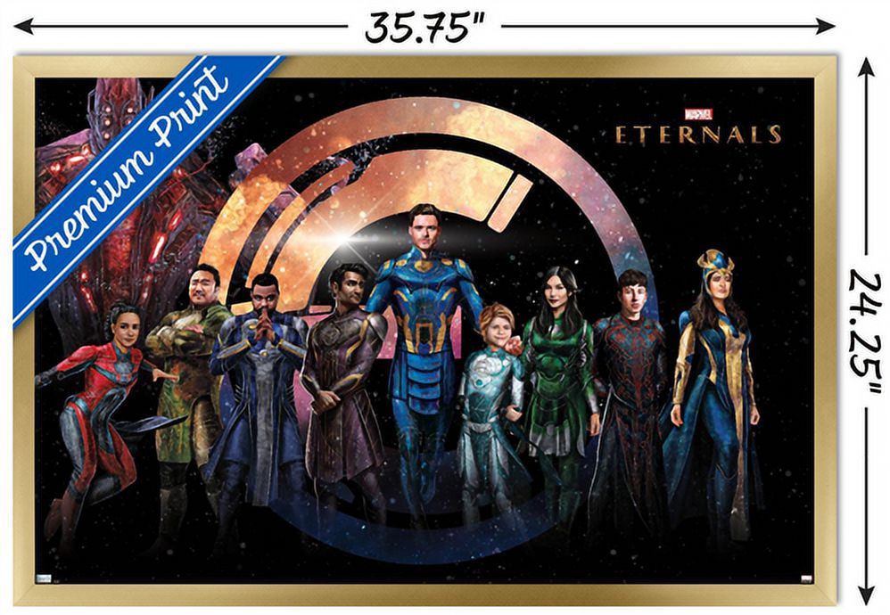 Marvel Cinematic Universe Eternals - Group Wall Poster, 22.375" x 34", Framed