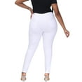 thumbnail image 2 of Gocolloa Womens Plus Size Skinny Jeans High Waisted Stretchy Classic Ankle Jean White 20W, 2 of 6