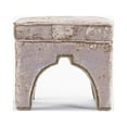 thumbnail image 3 of Zentique  Marnix Cubic Stool- Crushed Champagne Velvet - 19.5 x 17.5 x 19.5 in., 3 of 4