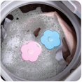 thumbnail image 2 of 2 Pack Washing Machine Laundry Floating Hair Extender Lint Mesh Filter Bag, Blue And Pink, 9.5cm, 2 of 2