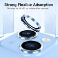 thumbnail image 3 of for iPhone 15 Plus/iPhone 15 Camera Lens Protector, Individual Anti Scratch Metal Ring Tempered Glass Camera Screen Protector for iPhone 15 Accessories, Case Friendly (Blue), 3 of 5