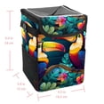 thumbnail image 5 of Toucan Foldable Car Trash Bin with Lid, Leak-Proof Mini Trash Can for Car with Hanging Storage Bag, 5 of 6