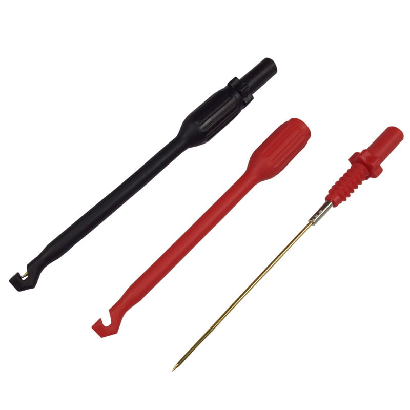Crewell Automotive Multimeter Test Lead Set Power Probe Wire Piercing Clip Tools Multimeter Test Leads with Electrical Clips