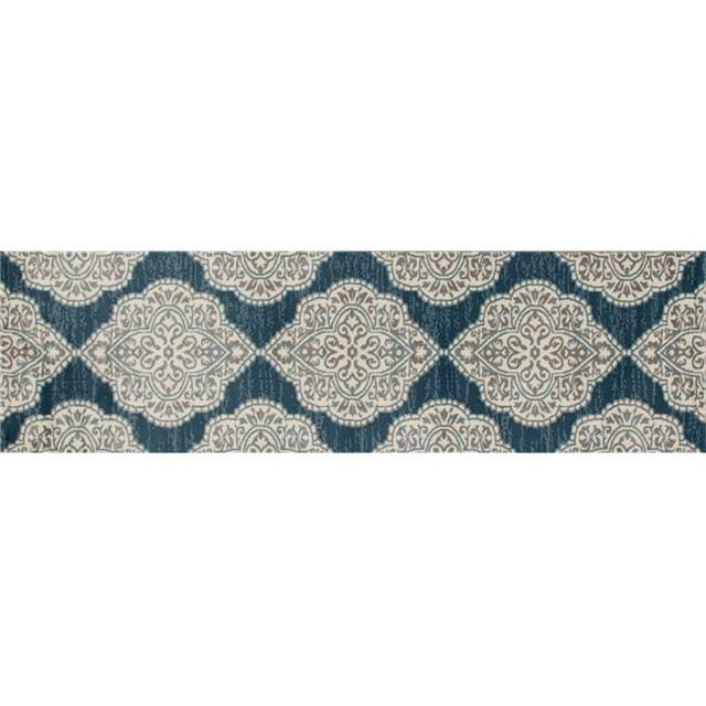 Art Carpet 841864102970 2 x 8 ft. Arabella Collection Medallion Woven Area Rug, Blue