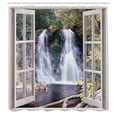 thumbnail image 3 of Ambesonne Waterfall Shower Curtain, National Park River, 69"Wx70"L, Brown Green, 3 of 5