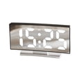 thumbnail image 3 of Fiudx Reloj de Pared Diy, Superficie de Espejo 3D, Pantalla Led Curva, Función de Temperatura y Fecha, Función de Repetición Multifuncional, Decoración para El Hogar y La Oficina, Alimentación Por Us, 3 of 6