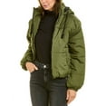 thumbnail image 2 of Therapy Women's Warm Ladies Oversized Puffer Down Long Sleeve Jacket With A Hood And Zip-Green-X-Large, 2 of 3