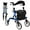 Blue (with Shock Absorber), variant on Lumiparty Folding Rollator Walkers for Seniors, with Shock Absorber, Lightweight Mobility Walker with Seat and Wheel, Adjustable Height Rolling Wheelchair, Blue