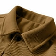 thumbnail image 4 of Men's Corduroy Jacket Button Down Cotton Jackets Turn-Down Collar Winter Warm Casual Coat Outwear with Pockets, 4 of 5
