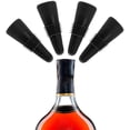 thumbnail image 4 of Tapones para vino, sellador de botellas de silicona reutilizable con agarre superior para mantener el vino fresco, color negro brillar  Electrónica, 4 of 4