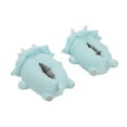 thumbnail image 2 of Triceratops Youth Blue Plush Slippers-XL, 2 of 7