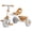Brown, variant on KORIMEFA Toddler Trike for Ages 2-5 Boys Girls, Beginner Kids Tricycle with Quiet Wheels & Storage Bin, Blue