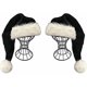 thumbnail image 1 of Black Santa Hat - Adults Deluxe Black And White Xmas Christmas Hat Pack 2 Pcs, 1 of 4