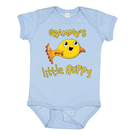 

Inktastic Grammy s Little Guppy- Cute Yellow Fish Gift Baby Boy or Baby Girl Bodysuit
