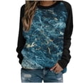thumbnail image 2 of CEHVOM Tee-Shirt Décontracté à Manches Longues Imprimé Patchwork pour Femmes Printemps Automne Col Rond en Solde, 2 of 3