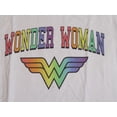 thumbnail image 2 of DC Comic Book Wonder Woman Rainbow Logo White Graphic Tee -XXL, 2 of 3