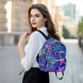 thumbnail image 6 of FORMRS Mini Backpack Purse for Women Travel Daypack Casual Shoulder Bag, Neon Pink Starfish, 6 of 7