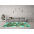thumbnail image 3 of Ahgly Company Machine Washable Indoor Rectangle Southwestern Turquoise Blue Country Area Rugs, 2' x 5', 3 of 4