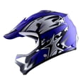 thumbnail image 2 of Casco WOW para niños de motocross BMX MX ATV Star, color azul mate, 2 of 6
