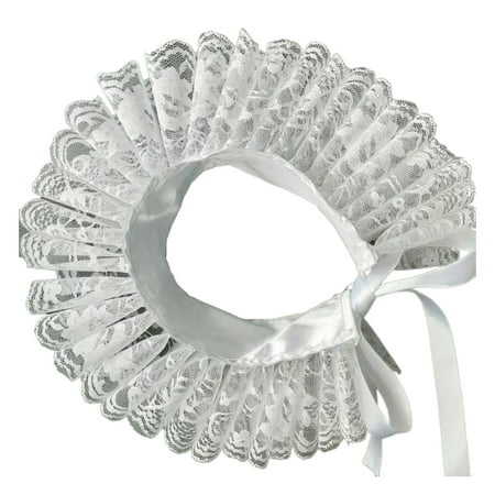 

COMEET Women Shawl Women Ribbon Ruffled Fake Collar Victorian Lace Neck Ruff Clown Choker Victorian Cosplay Costume Accessory